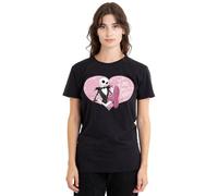 The Nightmare Before Christmas Damen Valentine, Love You to Death Ladies Shirt, Black, Schwarz, M EU