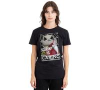 The Nightmare Before Christmas Scaring is Caring Ladies T Shirt, Black, XX-Large