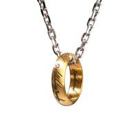 The Noble Collection - Der Eine Ring - Edelstahl an 61 cm Kette, lasergraviert, offizielles Herr-der-Ringe-Sammlerstück 1 Stk.