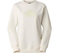 The North Face Damen Drew Peak Light Regular Crew Sweatshirt, White Dune/Lemon Mist, XL