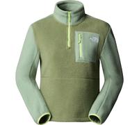 The North Face - Fleece mit halbem Reißverschluss - W Yumiori 1/4 Zip Bark Mist Slate Moss Astro Lime für Damen - Größe L - Grün Grün L
