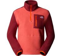 The North Face - Fleece mit halbem Reißverschluss - W Yumiori 1/4 Zip Mars Dust Sumac Solar Flare für Damen - Größe 115-119 - Rot Rot 115-119