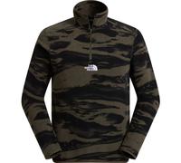 The North Face Mens Glacier Fleece 1/4 Zip Embroidered LOG new taupe green/tnf bla (FA4) XS