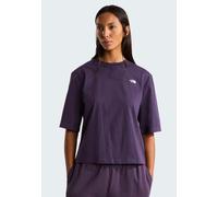 T-Shirt THE NORTH FACE "W TNF ESSENTIAL SIMPLE DOME BOXY RLX SS TEE", Damen, Gr. M, lila (endless dusk), Jersey, Obermaterial: 100% Baumwolle, normal, Rundhals, Shirts T-Shirt (31252742-M) endless dus
