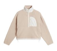 Fleeceshirt THE NORTH FACE "W YUMIORI OFF PEAK 1/2 ZIP JACKET", Damen, Gr. L, timeless taupe, weiß du, Obermaterial: 100% Polyester, normal, Rundhals, Shirts, mit Rundhalsausschnitt, normale Länge (29