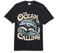 The Ocean is Calling Dolphin Grafik für Meeresliebhaber Comfort Colors Adult Heavyweight T-Shirt