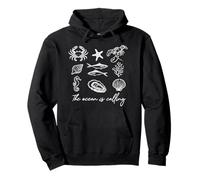 The Ocean is Calling Sea Life Coastal Marine Beach Nature Pullover Hoodie