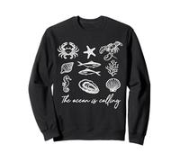 The Ocean is Calling Sea Life Coastal Marine Beach Nature Sweatshirt
