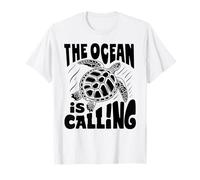 THE OCEAN IS CALLING X Nature Beach Sea Turtle Schildkröte T-Shirt