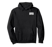 The Office Dunder Mifflin Logo auf der linken Brust und am Rücken Pullover Hoodie, Unisex für Erwachsene, Schwarz, XL