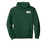 The Office Dunder Mifflin Logo auf der linken Brust und am Rücken Pullover Hoodie, Unisex für Erwachsene, Waldgrün, XL