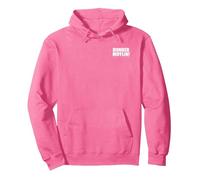 The Office Dunder Mifflin Logo auf der linken Brust und am Rücken Pullover Hoodie, Unisex für Erwachsene, Leuchtendes Pink, XL