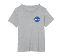 The Official NASA Insignia T-Shirt T-Shirt, Damen Große Größen, Grau Meliert, 3X