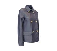 The One - Navy Cotton Double-Breasted Coat - Größe 38 - grau