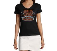 The only time My Prayers are Never Answered is on the Golf Course Damen Baumwolle V-Ausschnitt T-Shirt Schwarz, Schwarz , M