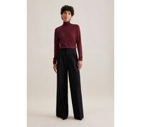 THE PANTS Bundfaltenhose aus Flanell Schwarz 48 (60.850546-0039-48)