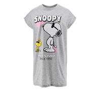 The Peanuts Snoopy | Minnie Maus Schlafanzug Damen Frauen Pyjama Set Kurzarm Nachthemd Oberteil Hose Freizeitanzug Pjs S M L XL XXL (DE/NL/SE/PL, Alphanumerisch, S, Regular, Regular, Grau-Nachthemd)