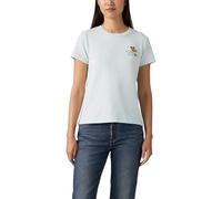 T-Shirt LEVI'S "THE PERFECT TEE", Damen, Gr. L (40), butterfly on daisy country air, Single Jersey, Obermaterial: 100% Baumwolle, normal, Rundhals, abgesteppt, Shirts T-Shirt, mit Batwing-Logoprint (1