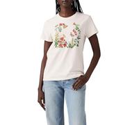 T-Shirt LEVI'S "THE PERFECT TEE", Damen, Gr. XS (34), rosa (rose garden bw art o), Single Jersey, Obermaterial: 100% Baumwolle, regular fit taillenbedeckt, Rundhals, Shirts T-Shirt, mit Blumen Print (