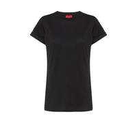 HUGO T-Shirt The Plain Tee Kurzarm Baumwolle Damen Schwarz Größe S