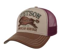 The Plains Trucker Cap by Stetson bordeaux One Size Small