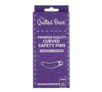 The Quilted Bear Gebogene Sicherheitsnadeln 38mm - 100 Stück: hochwertige vernickelte Sicherheitsnadeln für Patchwork-Sicherheitsnadeln, ideal zum Befestigen mehrerer Stofflagen und zum Quilten