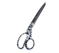 The Quilted Bear Scharfe Stoffschere zum Nähen - 8.5" Schneiderschere, professionell, präzise Titanklingen, komfortabler Griff, Edelstahl, ideal zum Quilten, Basteln und für den Haushalt (Zebra)