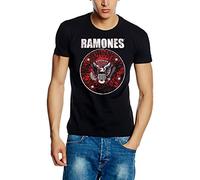 The Ramones RED Fill Seal Band Musik T-Shirt Schwarz-rot Gr.M