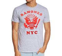 The Ramones Retro Eagle Band Musik T-Shirt Grau-rot Gr.L