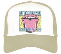 The Rolling Stones Baseball Cap America 89 Tour Map Nue offiziell Sand trucker