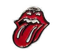 The Rolling Stones Classic Tongue Silber Outline Pin Badge One Size