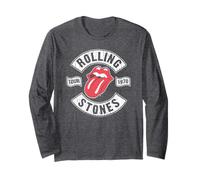 The Rolling Stones Frauen Unisex-Jugendliche Schwarz Klassisches Langarmshirt mit Rollkragen U-Boot-Ausschnitt Klein Regulär Small DE 1978 Tour Shirt