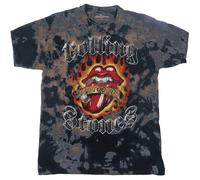 The Rolling Stones Kinder T-Shirt Tattoo Flames Band Logo Offizielle graue Farbwäsche, Grau, Small (5/6 Yrs)