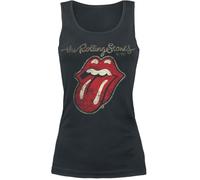 The Rolling Stones Plastered Tongue Frauen Top schwarz M 100% Baumwolle Band-Merch, Bands