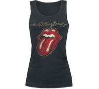 The Rolling Stones Plastered Tongue Top schwarz in S