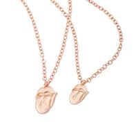 The Rolling Stones Rose Gold Zunge Halskette & Armband Set, Roségold