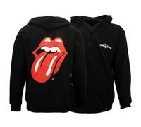 The Rolling Stones Tongue and Lips Logo Reißverschluss-Hoodie-Pullover-Weste M Schwarz