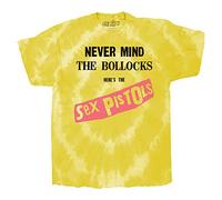 The Sex Pistols T-Shirt Never Mind The B*** Offizielles Unisex Tie Dye, gelb, L