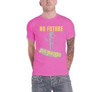 The Sex Pistols T Shirt No Future Band Logo Nue offiziell Herren Rosa L