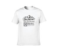 The Shining Overlook Hotel Logo Jack Nicholson Horror Retro DVD Fashion Men's T-Shirt Short Sleeve White XL