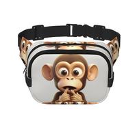 The Silent Monkey Bauchtasche, kleine modische Umhängetasche, leicht, für Damen und Herren, Laufen, Workout, Wandern, Reisen