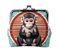 The Silent Monkey Kleine Geldbörse für Damen, Münzbörse für Damen, kleine Damengeldbörse, kleine Make-up-Tasche für Geldbörse, Schwarz , Einheitsgröße, Taschen-Organizer