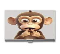 The Silent Monkey Metall-Visitenkartenetui für Männer und Frauen, schlanke Tasche, Geldbörse, mehrere Brieftaschen, professioneller Kartenhalter für Namenskarte, Kreditkarte, Stil, Einheitsgröße,