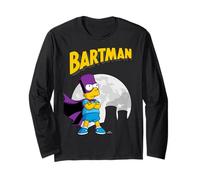The Simpsons Bartman In Front of Moon & Power Plant Outline Langarmshirt