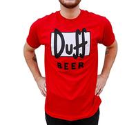 The Simpsons Duff Beer Logo Homer Herren-T-Shirt, Rot/Ausflug, einfarbig (Getaway Solids), XX-Large