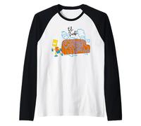 The Simpsons EL Barto Bart Graffiti of Family On Sofa Raglan