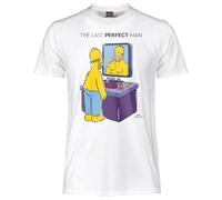 The Simpsons - Last Perfect Man - T Shirt Herren. Offiziell Lizenziertes Baumwoll-Shirt. Regular Fit für Herren und Damen. XL