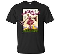 The Sound of Music Mens T-Shirt Retro Movie Musical Julie Andrews Rogers Hammerstein Short Sleeve Crewneck Tee Black XL