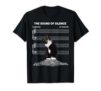 The Sound Of Silence T-Shirt für Liebhaber von Musik und Katzen T-Shirt