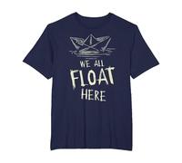 The SS Georgie Paper Boat We All Float Here Zitat T-Shirt, Herren Große Größen, Marineblau, 5X Tall